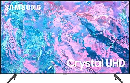 SAMSUNG 55-Inch Class Crystal UHD CU7000 Series PurColor, Object Tracking Sound Lite, Q-Symphony, 4K Upscaling, HDR, Gaming Hub, Smart TV